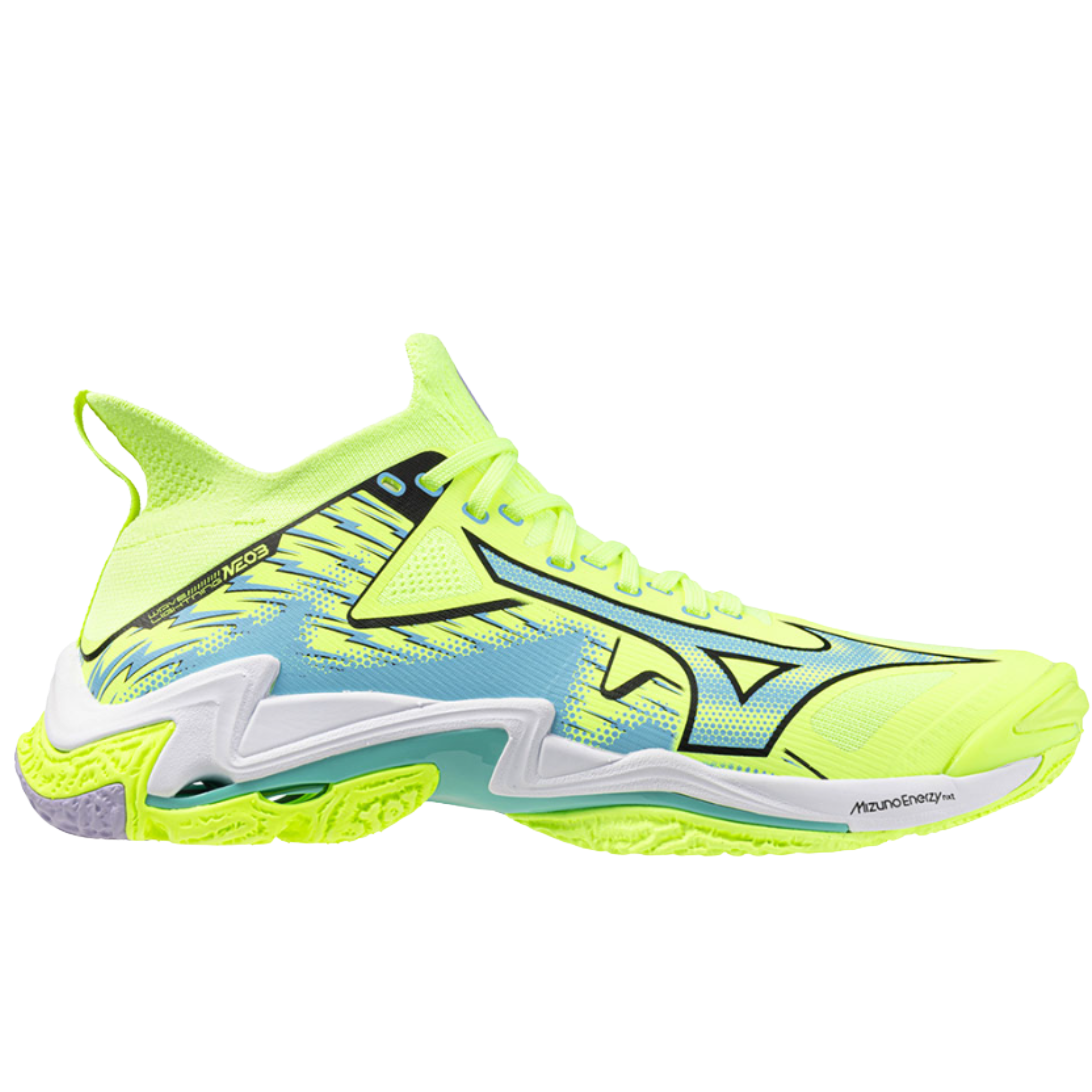 TENIS MIZUNO WAVE LIGHTNING NEO 3 NEO LIME MISTY BLUE