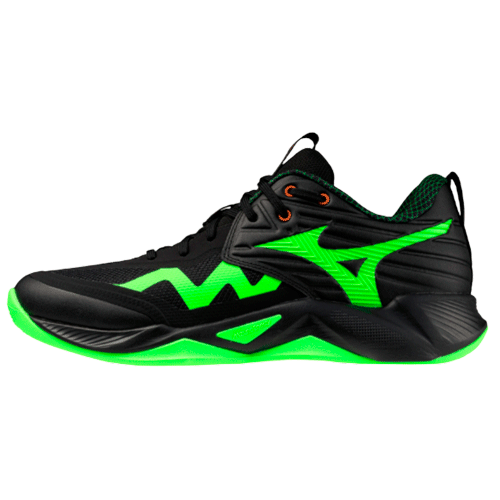 TENIS MIZUNO WAVE MOMENTUM ELITE MID Black Glowing Apple Mandarin
